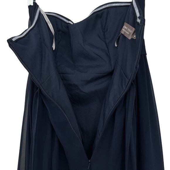 Jenny Yoo Annabelle Navy Size 4 Dress Formal Convertible Navy Prom Bridesmaid - Picture 11 of 16